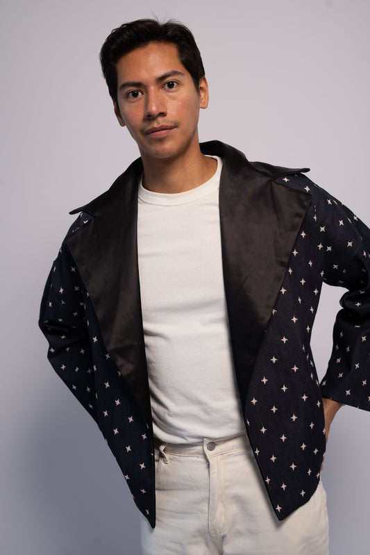 Unisex Kimono Jacket  Denim Stars