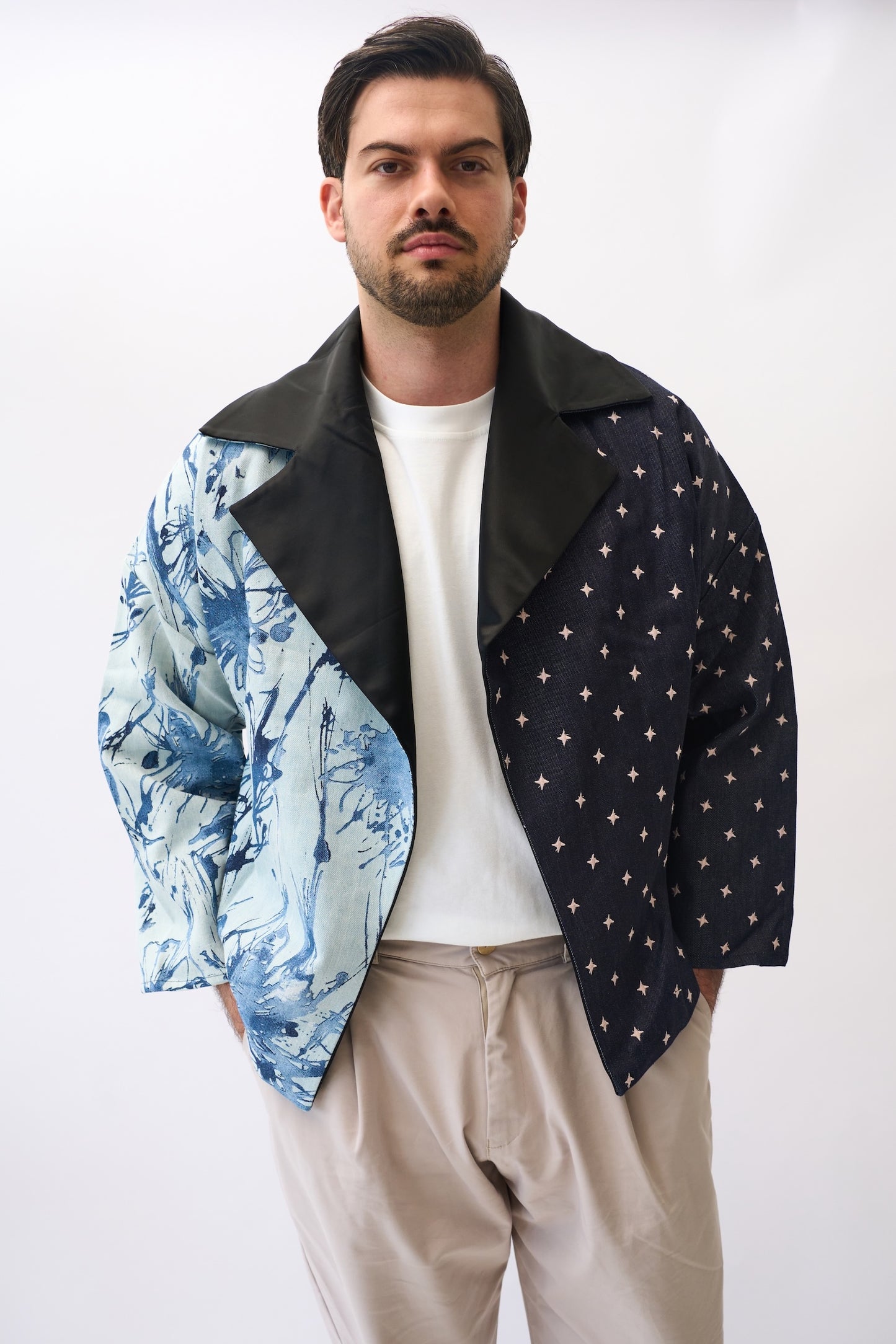 KIMONO DENIM PATCHWORK SPRAY