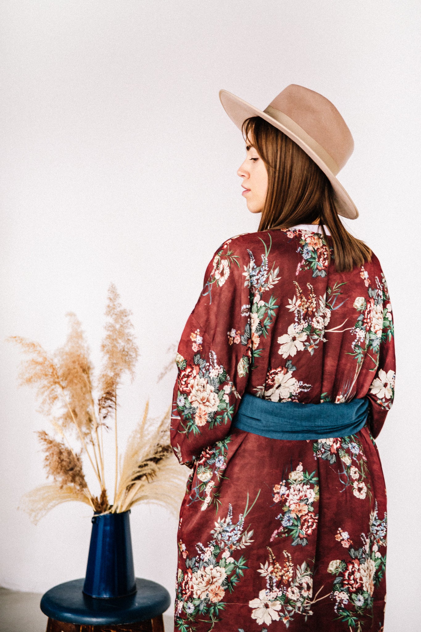 reversible kimono, reversible robe, reversible silk robe, reversible jacket, reversible kimono style coat, reversible coat