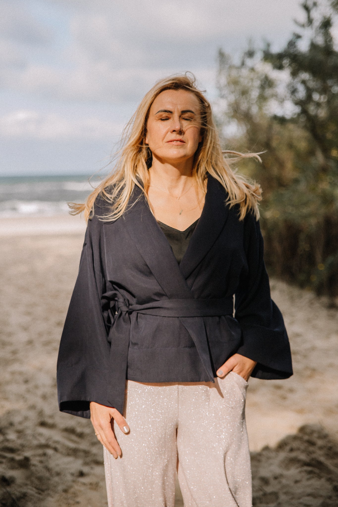 KIMONO PATRIZIA NAVY BLUE