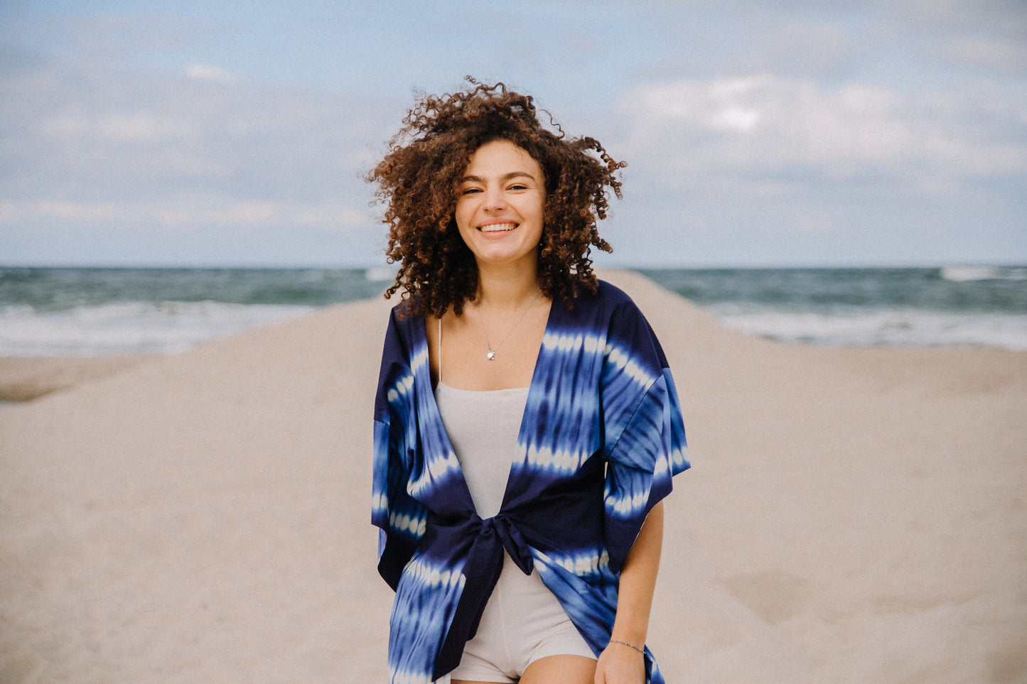 blue tie dye loungewear unisex kimono, beach kimono, tie dye kimono, tie dye festival kimono